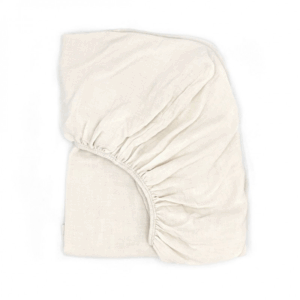 Drap housse lit bébé Babyshower Ivory Powder en coton bio GOTS