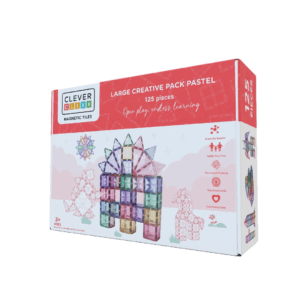 Jeu construction magnétique pastel Cleverclixx 125 pièces