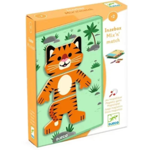 Jeu éducatif bois Inzebox Mix’n’Match Djeco avec magnets et cartes modèles