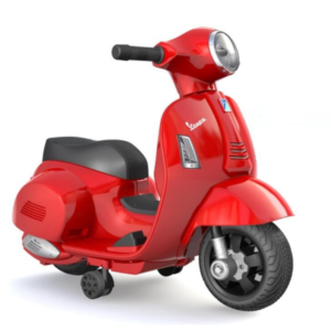 mini Vespa électrique rouge Vespa GTS enfant avec phare lumineux et design italien