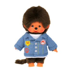 Peluche Monchhichi veste jean 20 cm