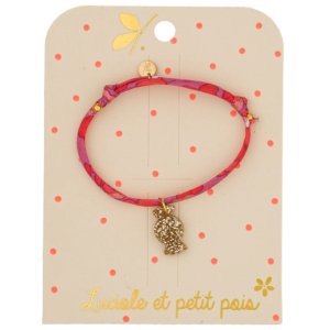 Bracelet enfant Candy Kiss Luciole et Petit Pois avec bonbon doré