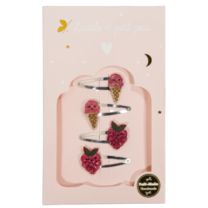 Coffret Blush barrettes Luciole et Petit Pois framboises et glaces