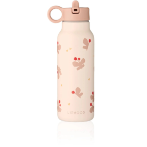 Gourde isotherme FALK Butterfly Apple Blossom LIEWOOD avec paille et anse
