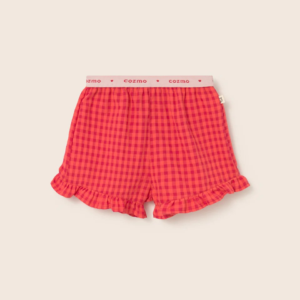 Short coton vichy Jud Cozmo motif carreaux rouges