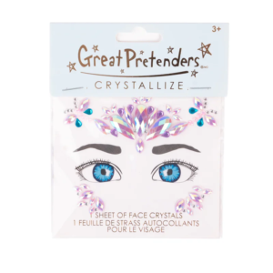 strass visage fee papillon autocollants turquoise roses avec papillons enfant