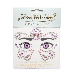 strass visage princesse papillon autocollants roses violets argentés enfant