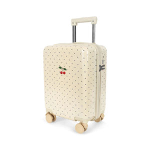 Valise enfant Konges Sløjd motif Navy Dot avec poignée télescopique