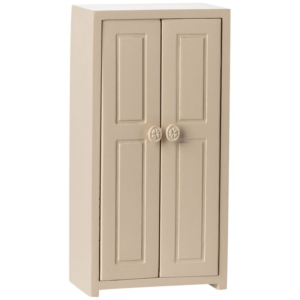 armoire souris rose maileg meuble miniature bois avec cintres dorés