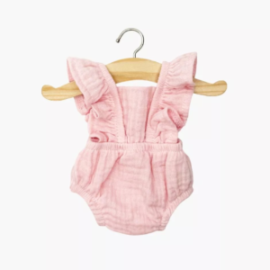 Barboteuse poupée Minikane Lou gaze coton fraise