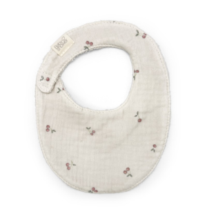 Bavoir bébé coton Simply Cherries Babyshower avec revers éponge