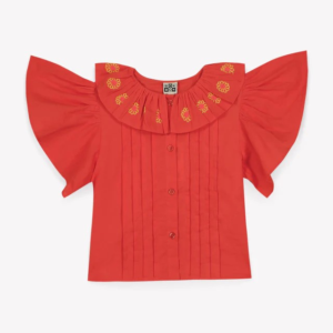 Blouse enfant Bonton Rose Amor Nancy col brodé