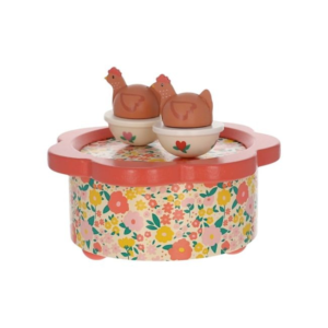 Boîte à musique fleurie La Petite Poule Rousse Amande pour bébé