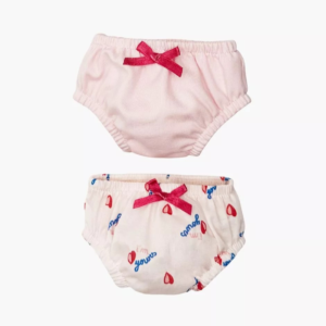 Culottes poupée Minikane Charlotte coton rose pâle