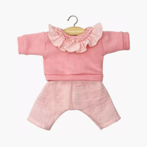Ensemble poupée Minikane Marion collerette pantalon fraise