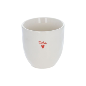 Tasse Tata cœur rouge Atelier Jasmin en céramique
