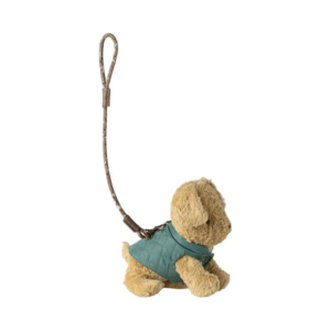 Harnais et laisse peluche Maileg vert menthe 14,5 cm
