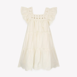 Robe coton écru Bonton Nereide avec volants superposés