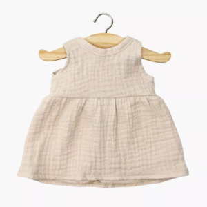 Robe poupée Minikane Faustine gaze coton mastic