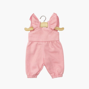 Salopette poupée Minikane Claudie molleton fraise