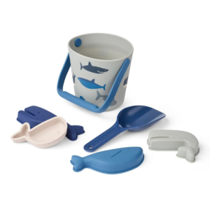 Set plage enfant silicone GILMA Shark Dove Blue Liewood