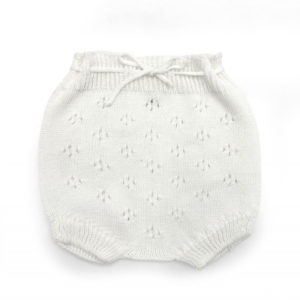 Bloomer tricot bébé Babyshower blanc Milky White en coton bio