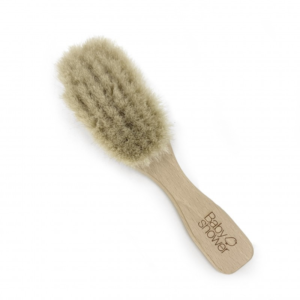 Brosse à cheveux bébé BABYSHOWER en bois de hêtre et poils doux