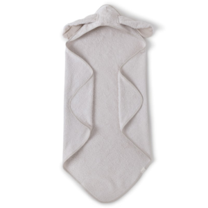 Sortie de bain bébé Bunny Latte Powder Babyshower avec capuche oreilles lapin