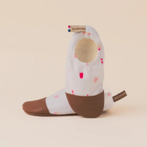 Chaussons souples bébé glaces Les Pas Petit antidérapants