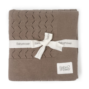 Couverture bébé tricot Caramel Glacé douce et élégante
