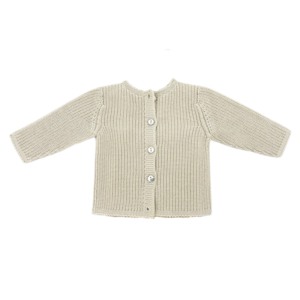 Gilet bébé Canale beige Babyshower coton bio