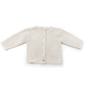 Gilet bébé Canale Ivory Babyshower coton bio