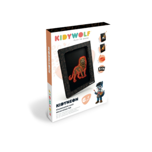 Kit décoration lumineuse Kidyneon Kidywolf avec fil néon et tableau animaux