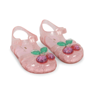 Sandales de plage enfant Konges Slojd Lilo Cherry avec motif cerise scintillant
