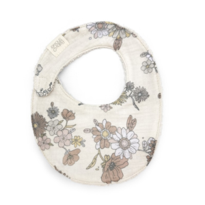 Bavoir bébé coton Bardot Babyshower avec tissu éponge