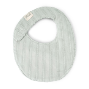 Bavoir bébé coton mint Babyshower avec dos éponge