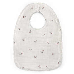 Bavoir coton bébé cherries Babyshower avec motif cerises