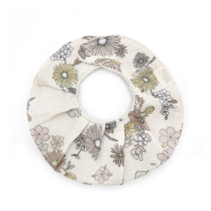 Bavoir volant coton bio Bardot Babyshower en gaze de coton