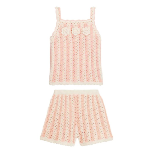 Ensemble bébé maille rayée Lary Louise Misha top et short