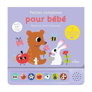Livre sonore comptines bébé Milan boutons musique enfants