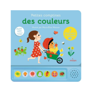 Livre sonore comptines couleurs bébé Milan boutons musique