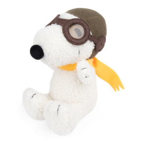 Peluche Snoopy aviateur Bon Ton Toys 20 cm assis