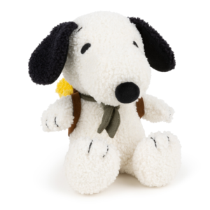 Peluche Snoopy teddy Bon Ton Toys 20 cm avec Woodstock sac à dos