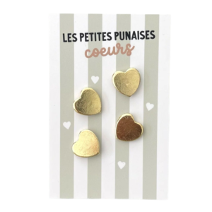 Punaises cœur dorées Les Petites Dates pour affiches