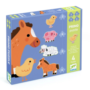 Puzzle évolutif À la ferme Djeco 4 puzzles animaux