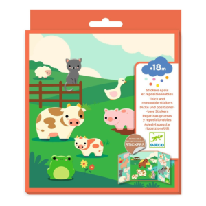 Stickers repositionnables animaux ferme Djeco décor et autocollants