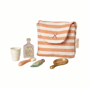 Trousse toilettes souris Maileg rayé rouge accessoires