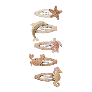 barrettes océan enfant Mimi and Lula avec tortues dauphins et étoiles de mer