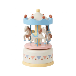 carrousel musical chevaux bois avec chevaux tournants et boîte à musique décorative