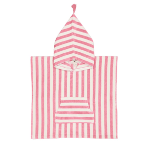 Poncho de bain enfant Rayures Strawberry Rose in April